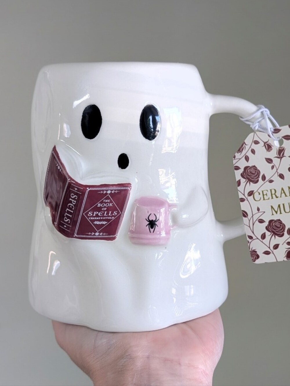 Wickedly Cute Sculpted Girl Ghost Halloween Mug by Sunday Morning Ceramics 👻